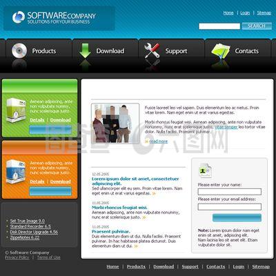 干凈軟件公司網(wǎng)站模板